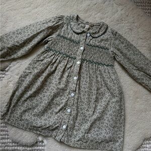 Little Cotton clothes size 5 Floral Button-Up Dress with Peter Pan Collar